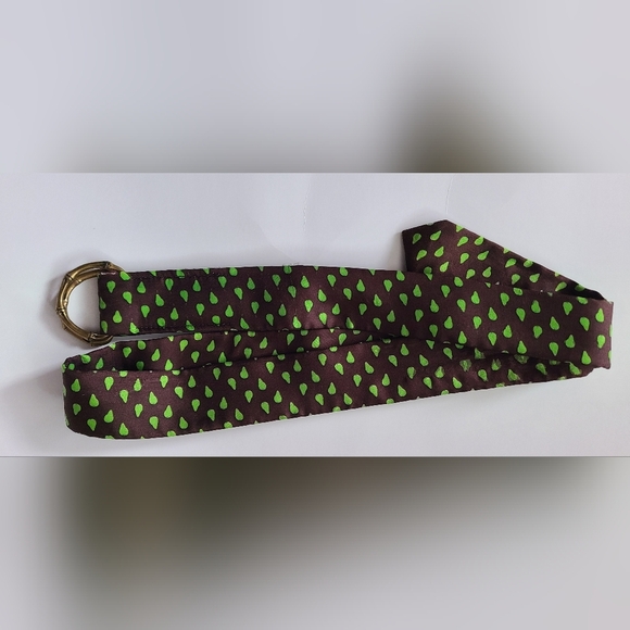 J.‎ Crew 100% Silk belt Brown green size s m - Picture 4 of 6